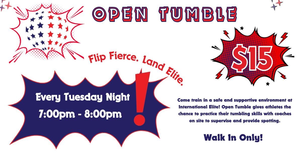 🤸 Open Tumble is Back! 🤸